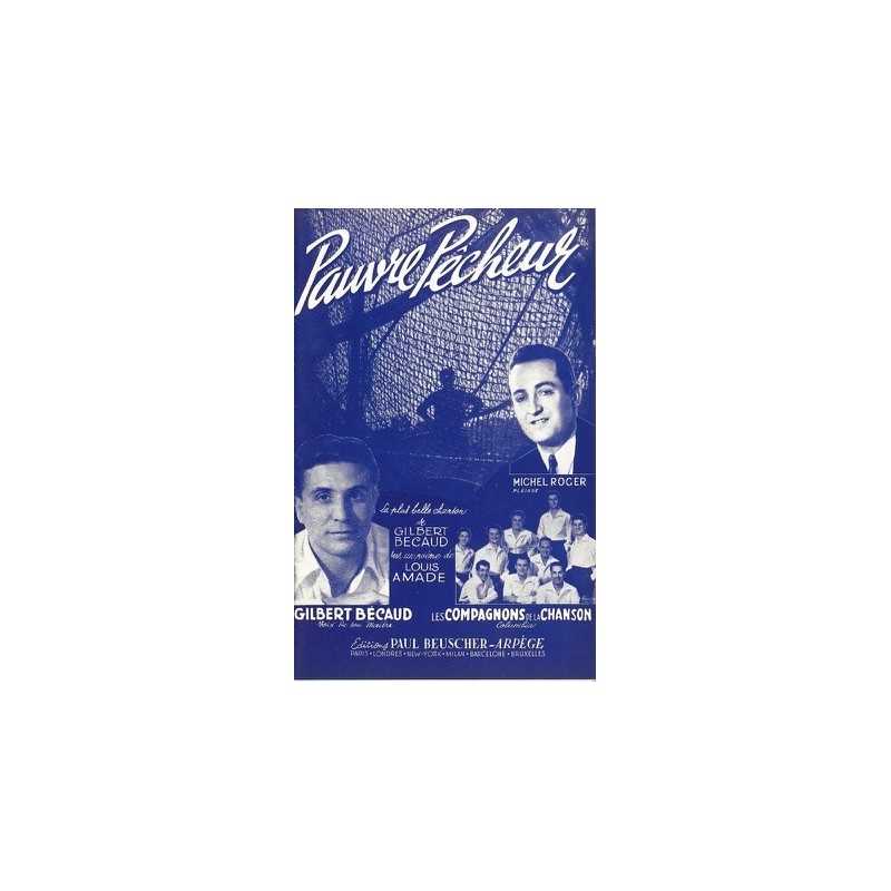 Partition PDF PAUVRE PECHEUR Gilbert BECAUD