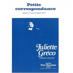Partition PDF PETITE CORRESPONDANCE Juliette GRECO