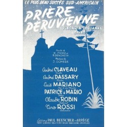 Partition PDF PRIERE PERUVIENNE André CLAVEAU