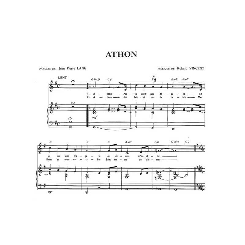 Sheet music ATHON pdf