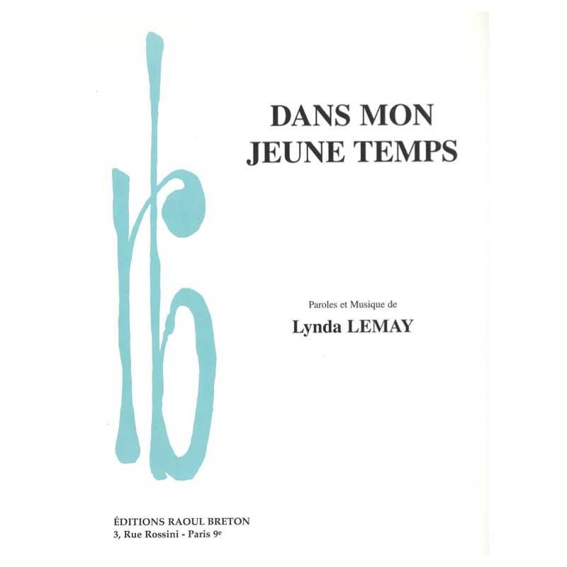 Sheet music DANS MON JEUNE TEMPS Lynda LEMAY PDF