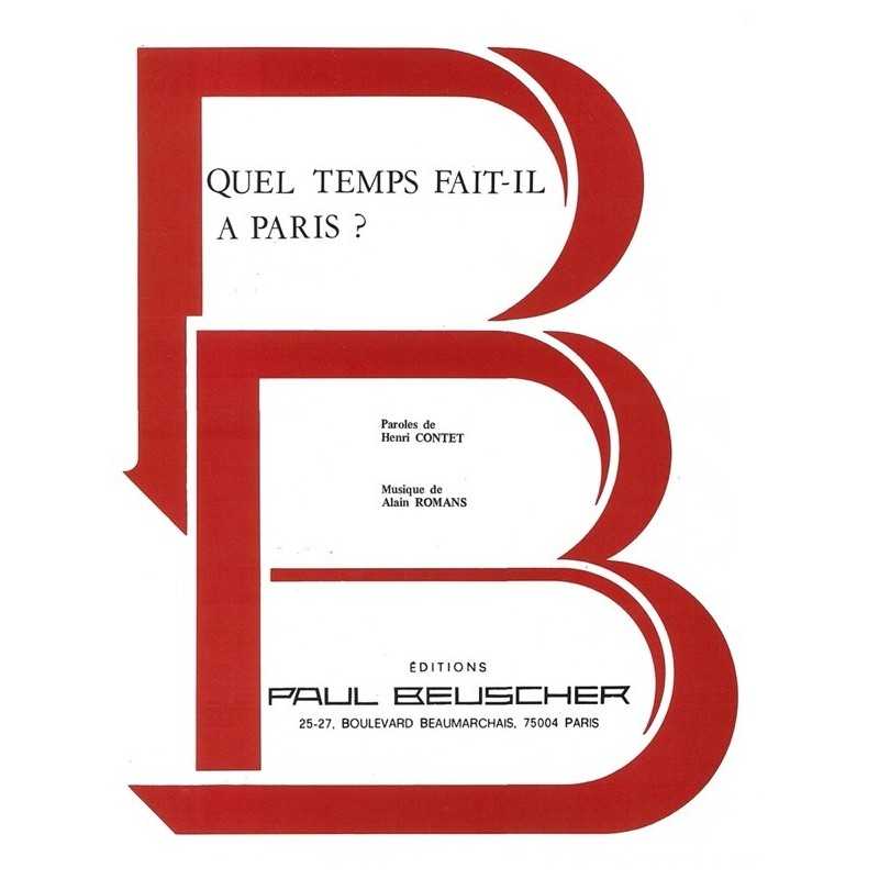 Partition PDF QUEL TEMPS FAIT-IL A PARIS ?