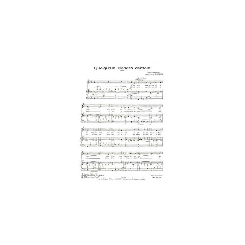 Partition PDF QUELQU'UN VIENDRA DEMAIN