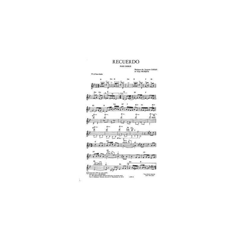 Partition PDF RECUERDO