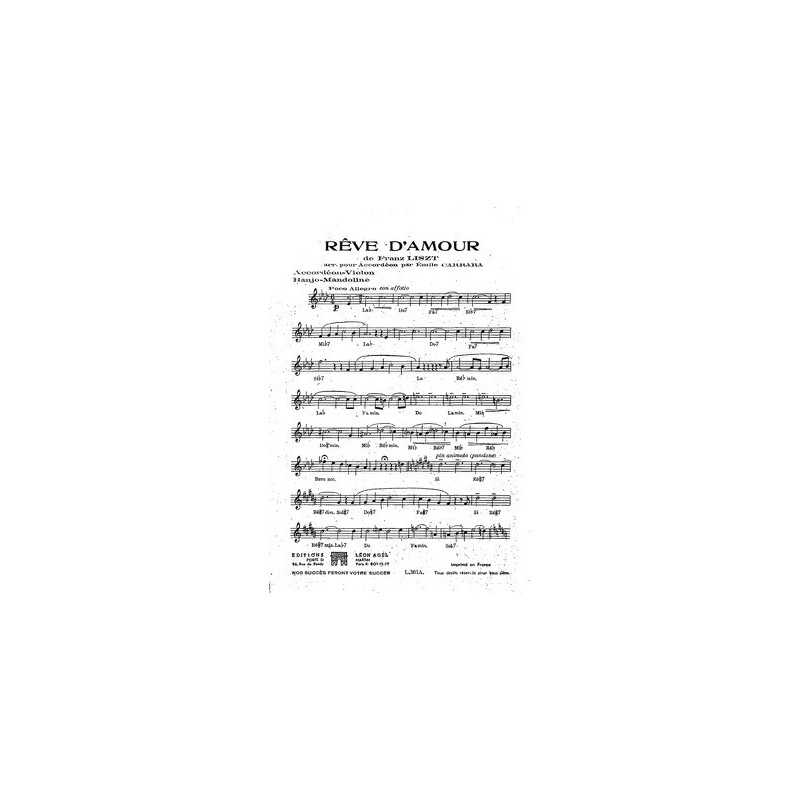 Partition PDF REVE D'AMOUR