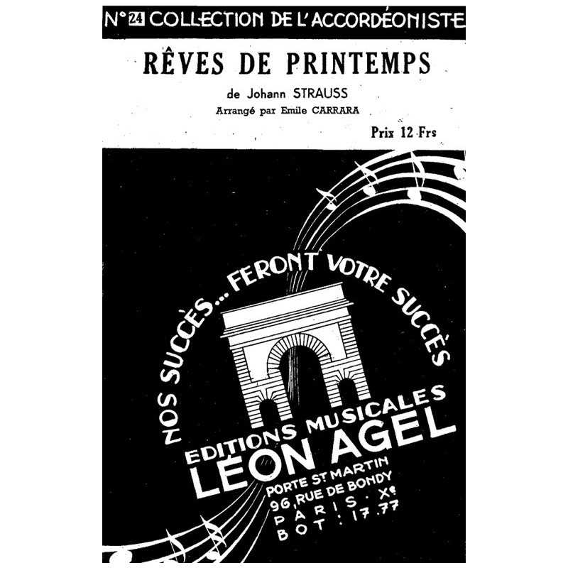 Partition PDF REVES DE PRINTEMPS