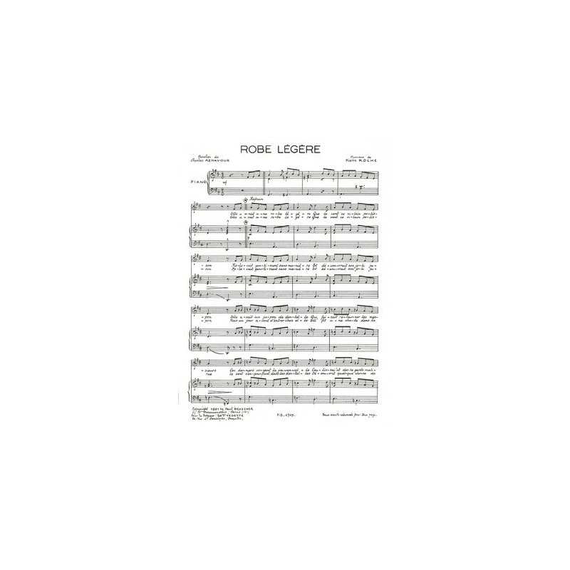 Partition PDF ROBE LÉGÈRE