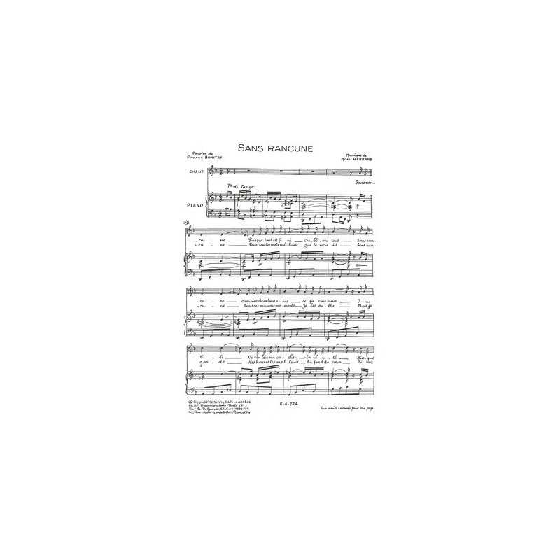 Partition PDF SANS RANCUNE