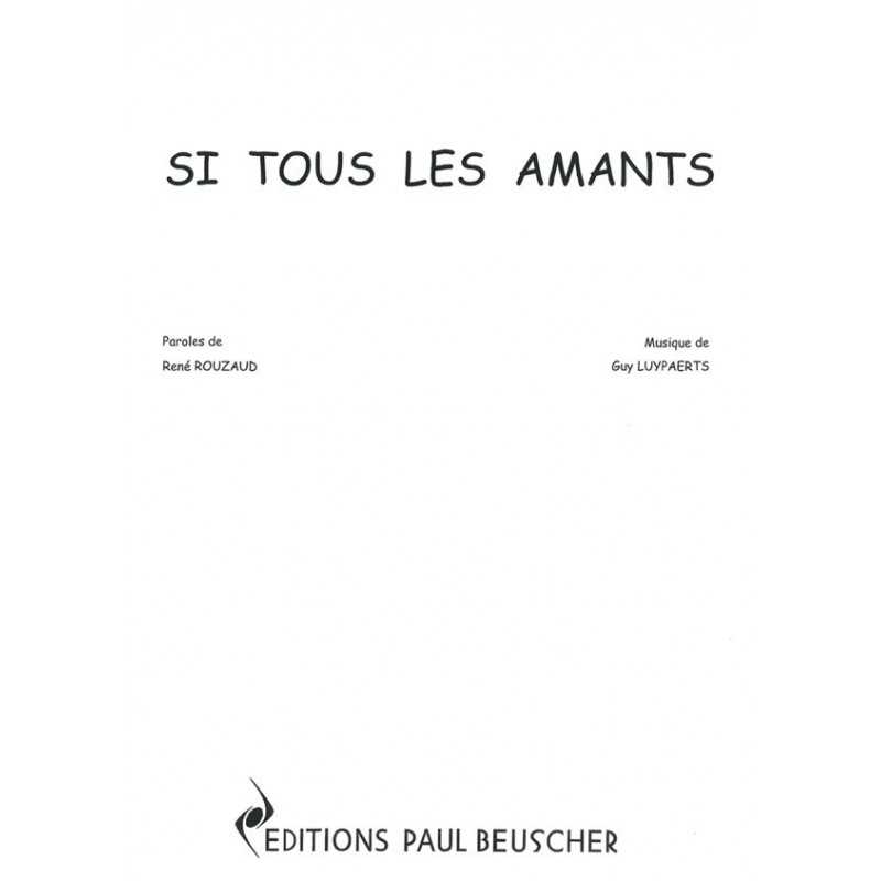 Partition PDF SI TOUS LES AMANTS