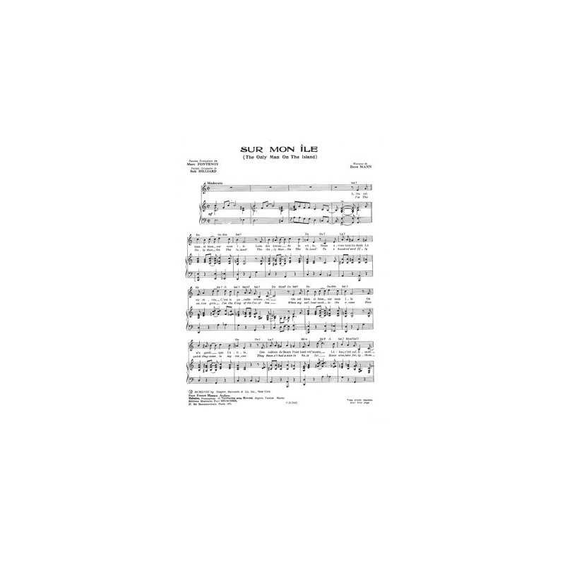 Partition PDF SUR MON ÎLE (THE ONLY MAN ON THE ISLAND)