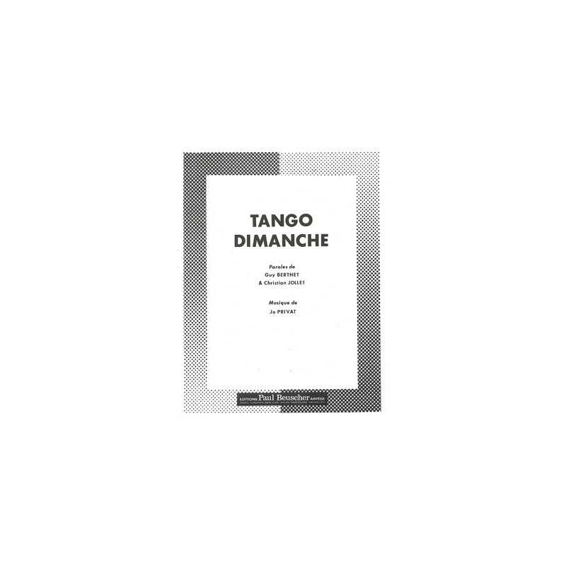 Partition PDF TANGO DIMANCHE
