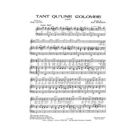 TANT QU'UNE COLOMBE