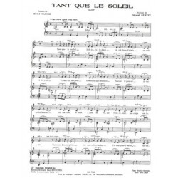 Partition PDF TANT QUE LE SOLEIL