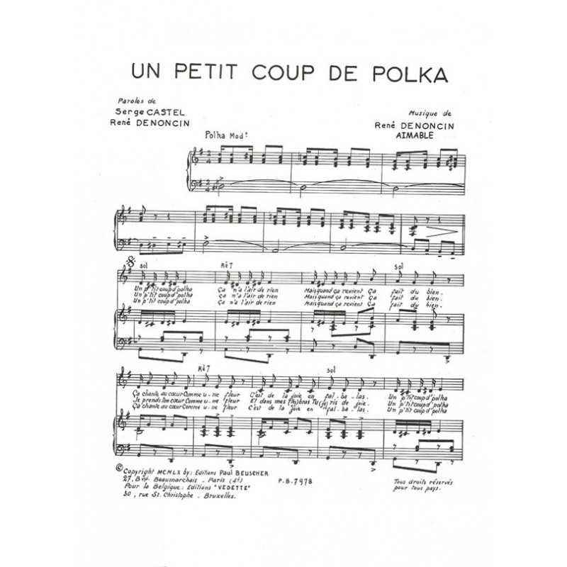 Partition PDF UN PETIT COUP DE POLKA