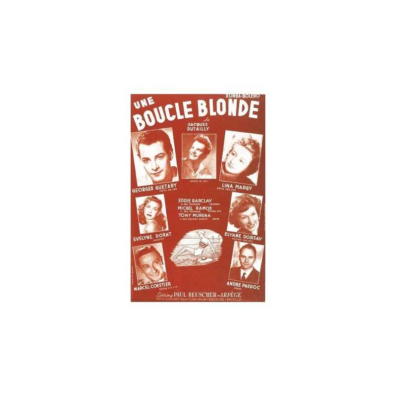 Partition PDF UNE BOUCLE BLONDE