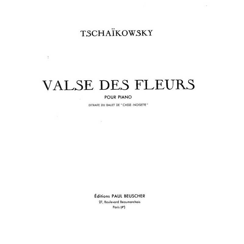 Partition PDF VALSE DES FLEURS
