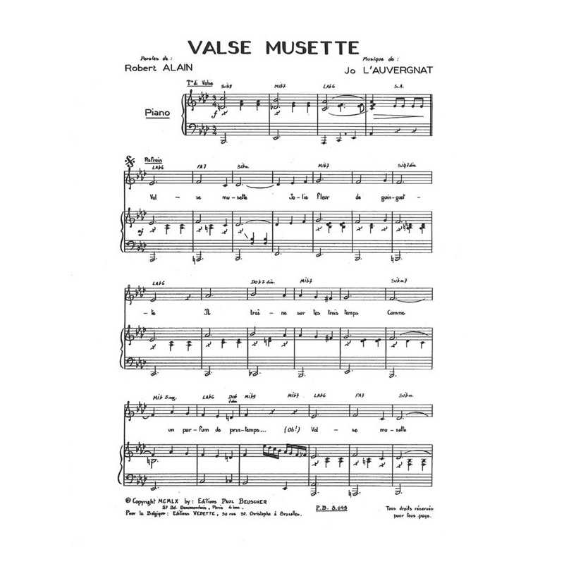 Partition PDF VALSE MUSETTE