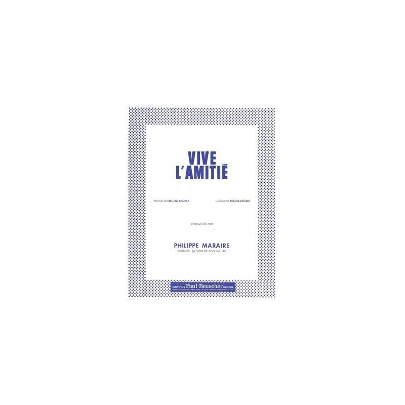 Partition PDF VIVE L'AMITIÉ