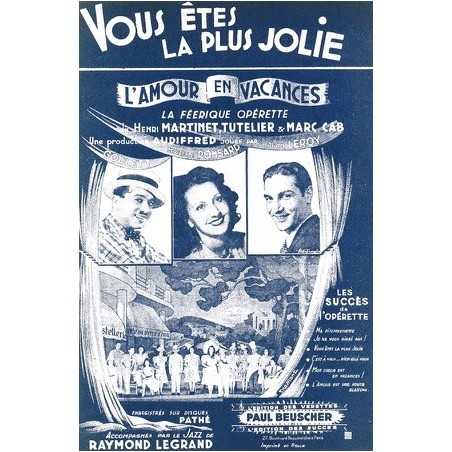 VOUS ÊTES LA PLUS JOLIE