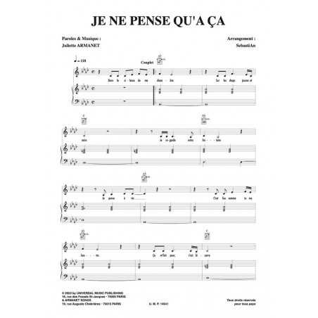 JE NE PENSE QU'A ÇA