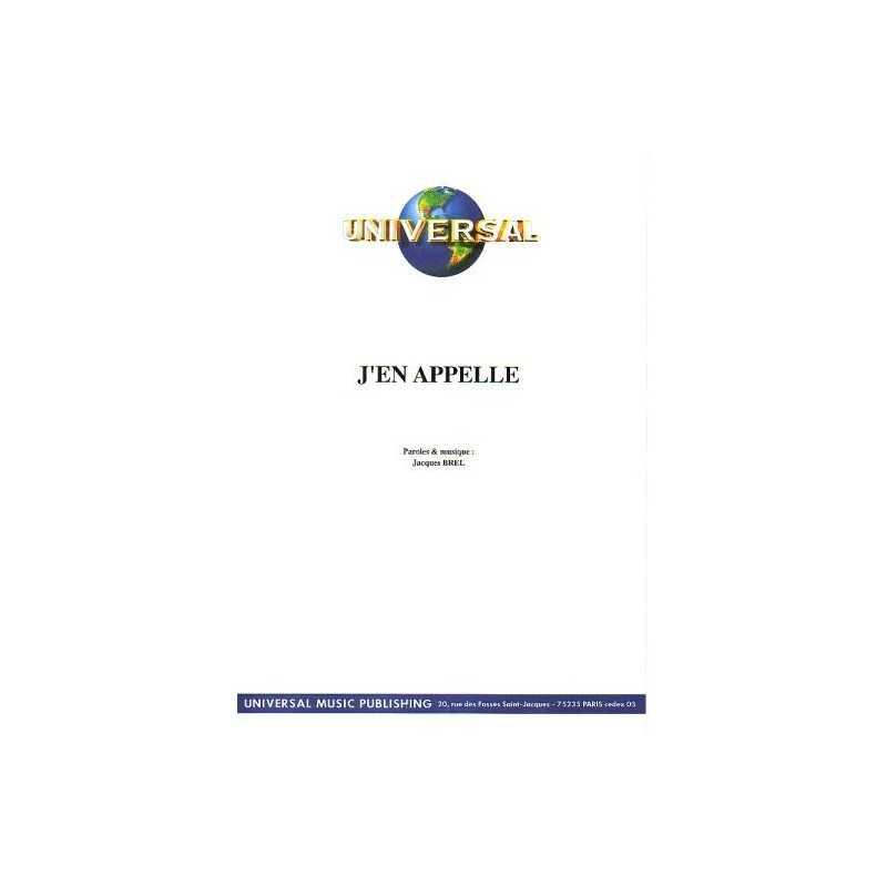 Partition J'EN APPELLE Jacques BREL pdf