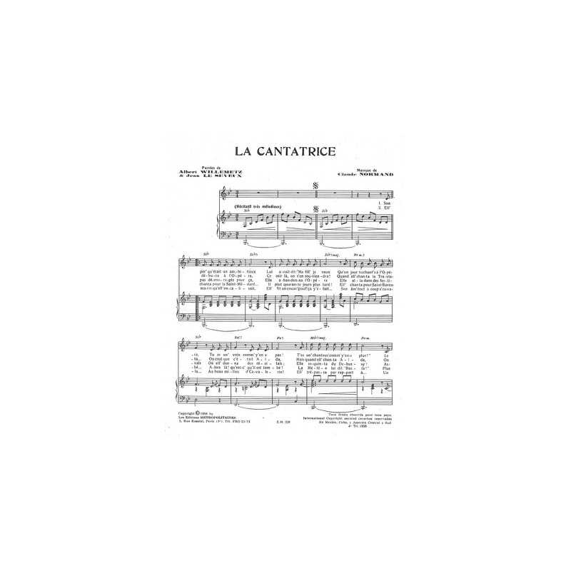 Partition LA CANTATRICE LES FRÈRES JACQUES PDF