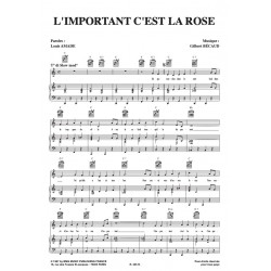 Sheet music L'IMPORTANT C'EST LA ROSE Gilbert Bécaud PDF