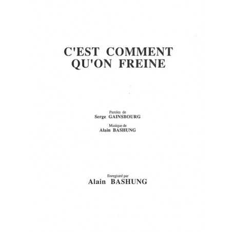 C'EST COMMENT QU'ON FREINE