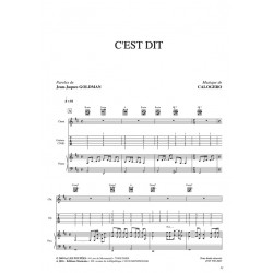 Partition C'EST DIT (TAB) CALOGERO PDF