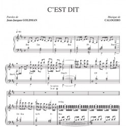 Sheet music C'EST DIT CALOGERO PDF