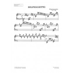 Partition SOLFEGGIETTO Carl Philip Emanuel BACH