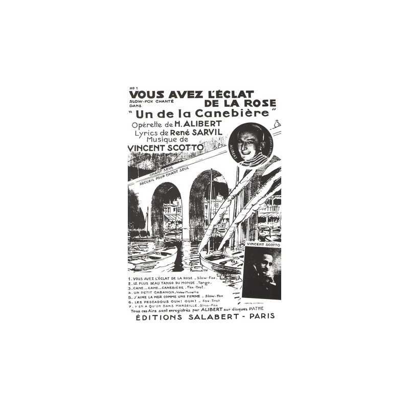 Sheet music VOUS AVEZ L'ÉCLAT DE LA ROSE ALIBERT