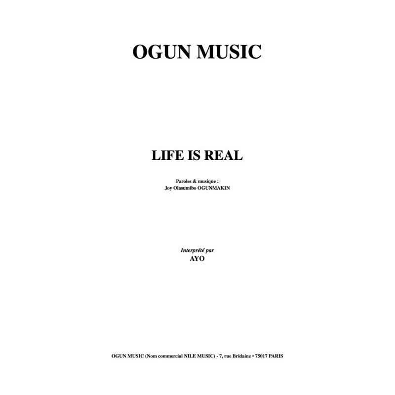 Partition PDF LIFE IS REAL AYO