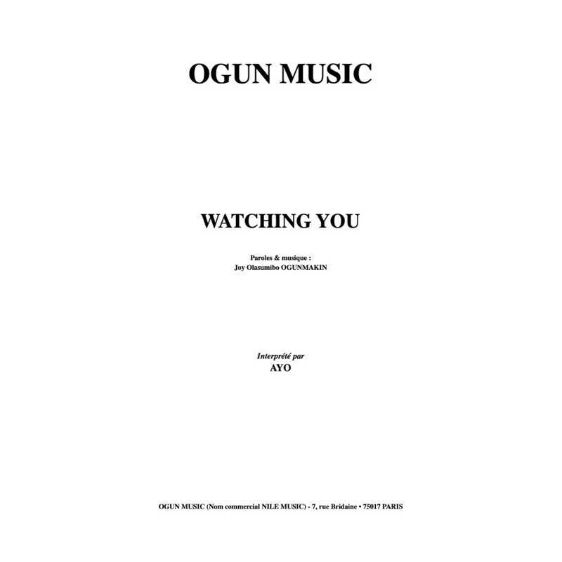 Partition PDF WATCHING YOU AYO