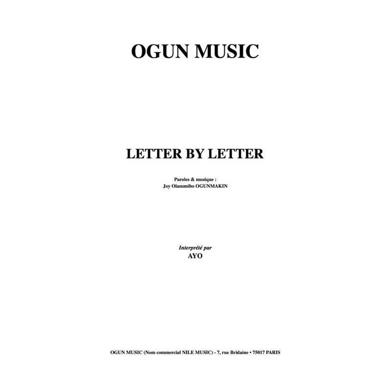 Partition PDF LETTER BY LETTER AYO