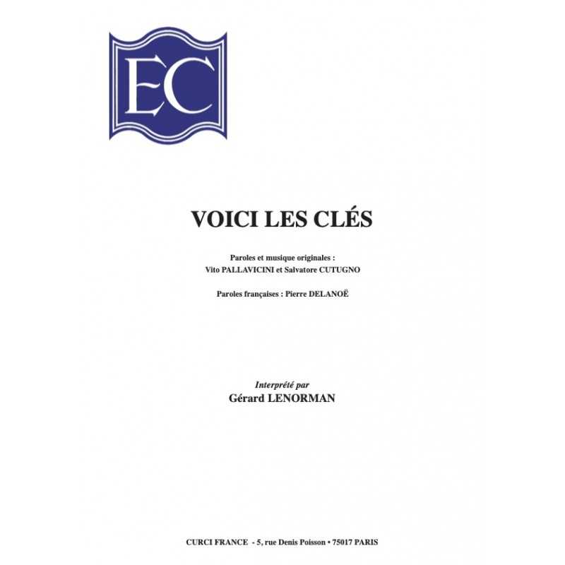 Sheet music VOICI LES CLÉS Gérard Lenorman PDF