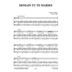 Sheet music DEMAIN TU TE MARIES Patricia Carli PDF