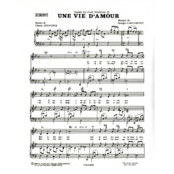 Sheet music UNE VIE D'AMOUR Charles Aznavour PDF