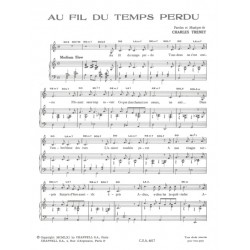 Sheet music AU FIL DU TEMPS PERDU Charles Trenet PDF