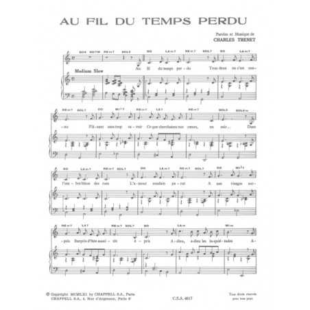 AU FIL DU TEMPS PERDU