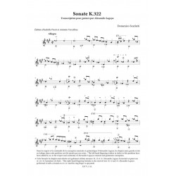 Sheet music SONATE K.322 Alexandre Lagoya Domenico Scarlatti