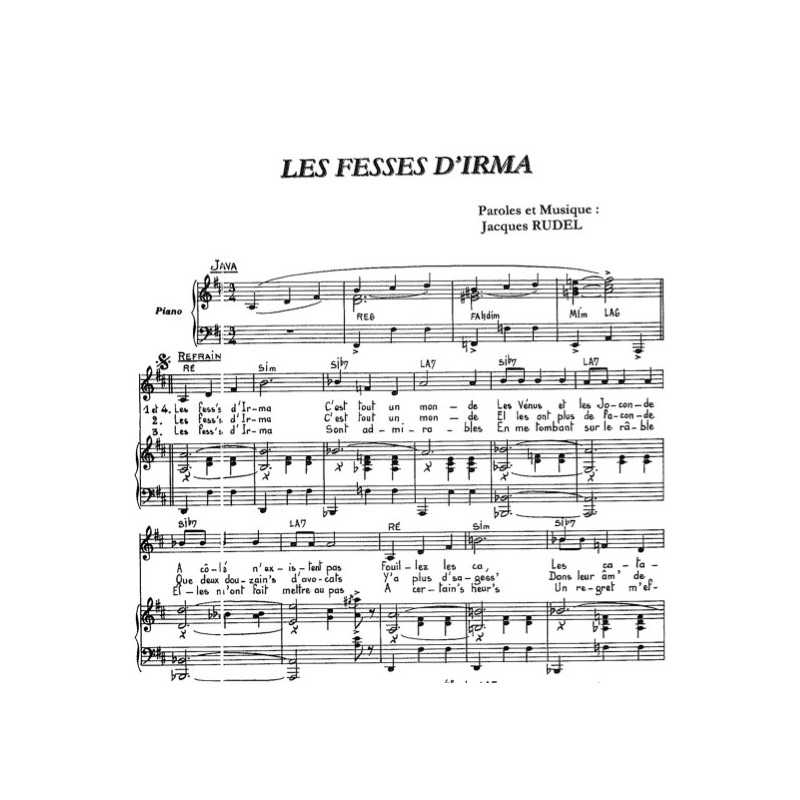 Sheet music LES FESSES D'IRMA Philippe CLAY