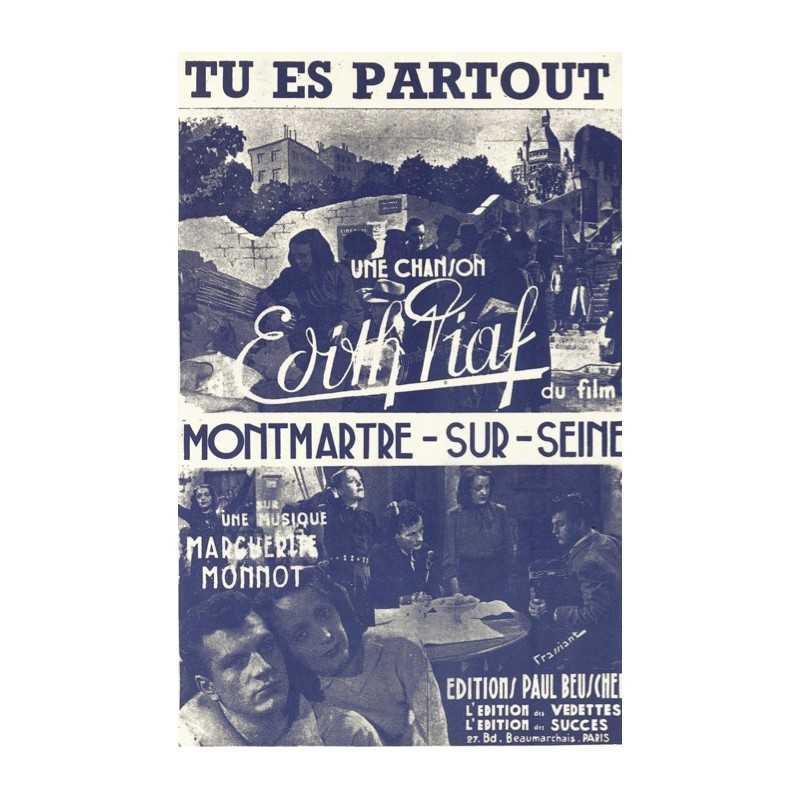 Partition TU ES PARTOUT Edith Piaf PDF