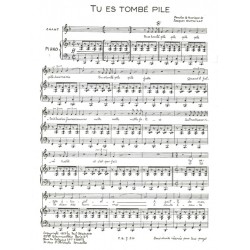Sheet music PDF TU ES TOMBÉ PILE Jacques DUTAILLY