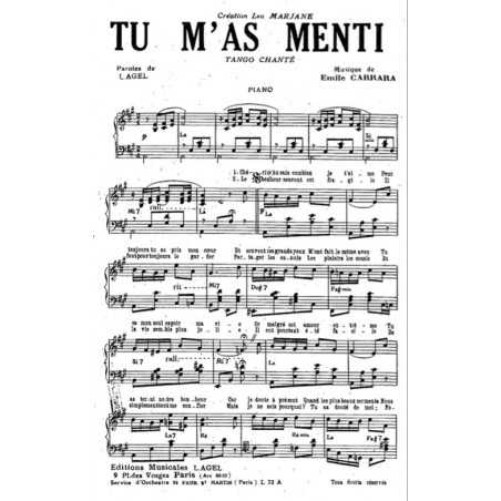 TU M'AS MENTI