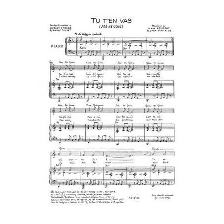 TU T'EN VAS (JOE HE GONE)