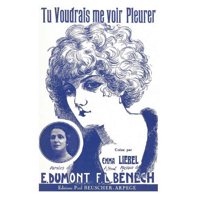 Sheet music PDF TU VOUDRAIS ME VOIR PLEURER Emma LIEBEL