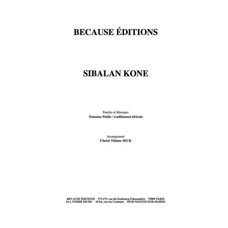 Partition PDF SIBALAN KONE Cheick Tidiane SECK