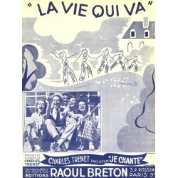 Sheet music LA VIE QUI VA Charles TRENET