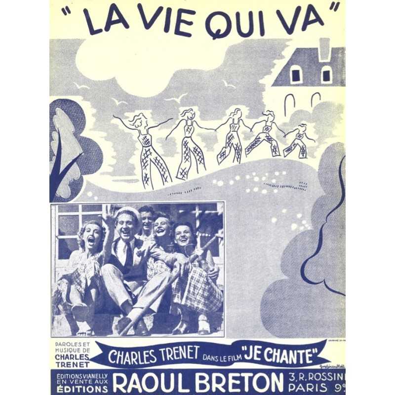 Sheet music LA VIE QUI VA Charles TRENET
